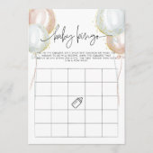 Geslacht onthullen Baby Bingo Douche Spel Kaart (Voorkant)