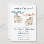 Geslacht onthullen Baby Bunny roze of blauw Kaart (Voorkant)