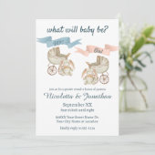 Geslacht onthullen Baby Bunny roze of blauw Kaart (Staand voorkant)