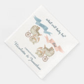 Geslacht onthullen Baby Bunny roze of blauw Servet (Hoek)