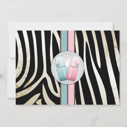 Geslacht onthullen Baby flessentjongen of meisjesu Kaart (Achterkant)