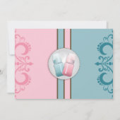 Geslacht onthullen Baby flessentjongen of meisjesu Kaart (Achterkant)