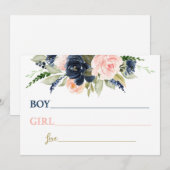 Geslacht onthullen Baby Naam suggestie Kaart (Voorkant / Achterkant)