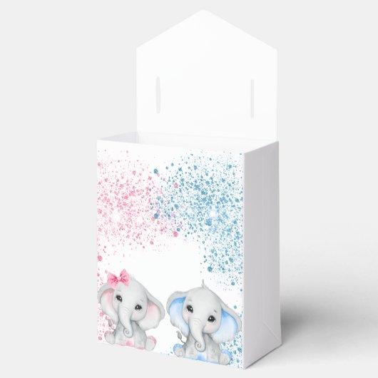 Geslacht onthullen baby olifanten meisje roze blau bedankdoosjes (Geopend)
