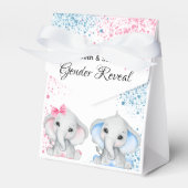 Geslacht onthullen baby olifanten meisje roze blau bedankdoosjes (Voorkant Zijde)