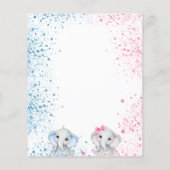 Geslacht onthullen baby shower budget uitnodiging (Achterkant)