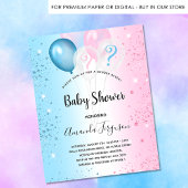 Geslacht onthullen baby shower budget uitnodiging flyer