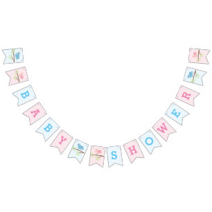 Geslacht onthullen Baby shower Bunting Banner Flag
