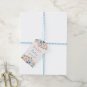 Geslacht onthullen baby shower cadeaulabel (Met Touw)