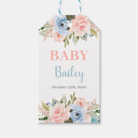 Geslacht onthullen baby shower cadeaulabel (Voorkant)