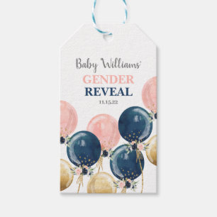 Geslacht onthullen baby shower cadeaulabel