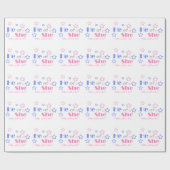 Geslacht onthullen baby shower dat hij of zij baby cadeaupapier (Vlak)