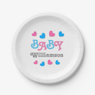Geslacht onthullen Baby shower Harten Collectie A1 Papieren Bordje