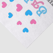Geslacht onthullen Baby shower Harten Collectie A2 Tissuepapier (Detail)