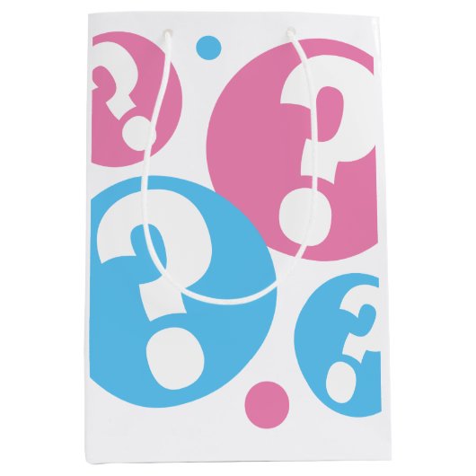 Geslacht onthullen baby shower jongen meisje vraag medium cadeauzakje (Voorkant)