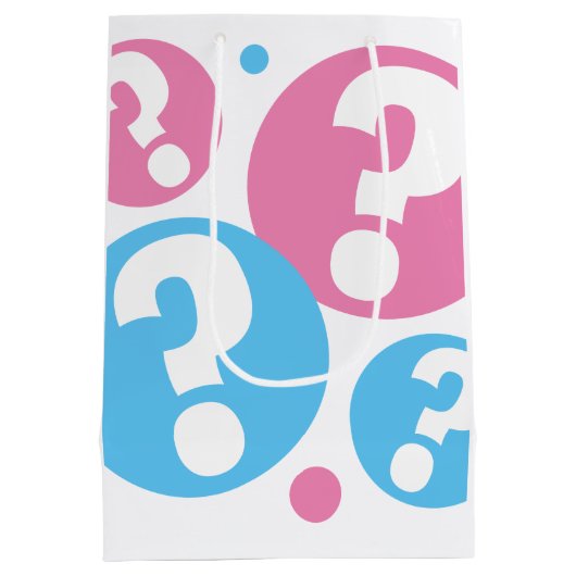 Geslacht onthullen baby shower jongen meisje vraag medium cadeauzakje (Achterkant)