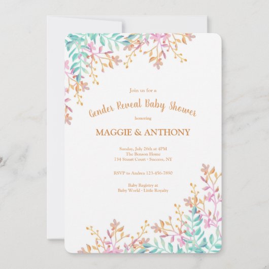 Geslacht onthullen Baby shower Kaart (Voorkant)