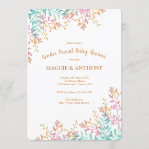 Geslacht onthullen Baby shower Kaart