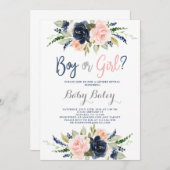 Geslacht onthullen baby shower kaart (Voorkant / Achterkant)