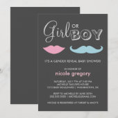 Geslacht onthullen Baby shower Kaart (Voorkant / Achterkant)