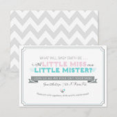 Geslacht onthullen Baby shower Kaart (Voorkant / Achterkant)