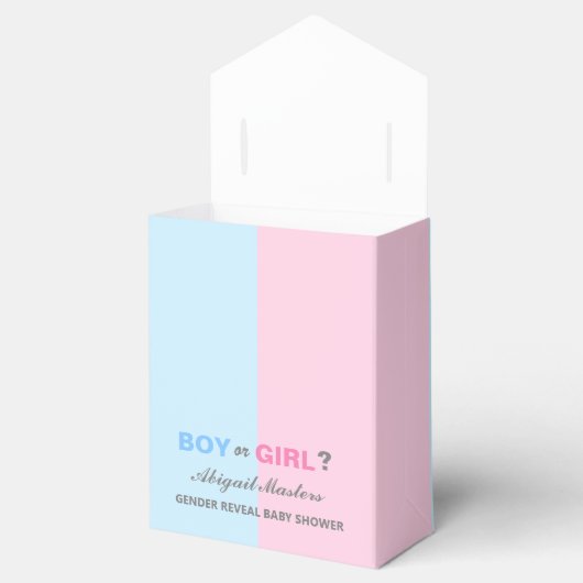 Geslacht onthullen Baby shower Llama Custom Favor  Bedankdoosjes (Geopend)