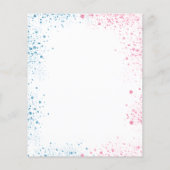 Geslacht onthullen baby shower meisje budget flyer (Achterkant)