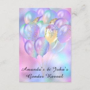 Geslacht onthullen Baby shower meisje roze blauwe Kaart