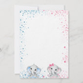 Geslacht onthullen baby shower olifanten luxe kaart (Achterkant)