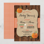 Geslacht onthullen Baby shower rode cheque pompoen Kaart (Voorkant / Achterkant)