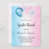Geslacht onthullen baby shower roze blauw meisje kaart (Voorkant)