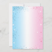 Geslacht onthullen baby shower roze blauw meisje kaart (Achterkant)