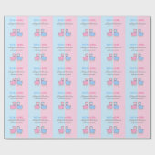 Geslacht onthullen Baby shower-schapenpakpapier Cadeaupapier (Vlak)