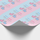 Geslacht onthullen Baby shower-schapenpakpapier Cadeaupapier (Hoek)