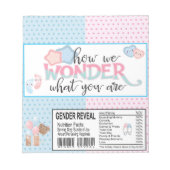Geslacht onthullen Baby shower Snoep Bar Wrapper F Notitieblok (Voorkant)