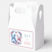 Geslacht onthullen baby shower Teddy Bear blauw ro Bedankdoosjes (Geopend)