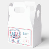 Geslacht onthullen baby shower Teddy Bear blauw ro Bedankdoosjes (Geopend)