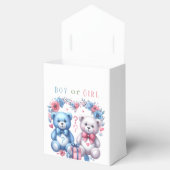 Geslacht onthullen baby shower Teddy Bear blauw ro Bedankdoosjes (Geopend)