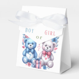 Geslacht onthullen baby shower Teddy Bear blauw ro Bedankdoosjes
