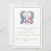 Geslacht onthullen baby shower Teddy Bear blauw ro Kaart (Achterkant)