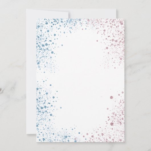 Geslacht onthullen baby shower tedy blauwe roze kaart (Achterkant)