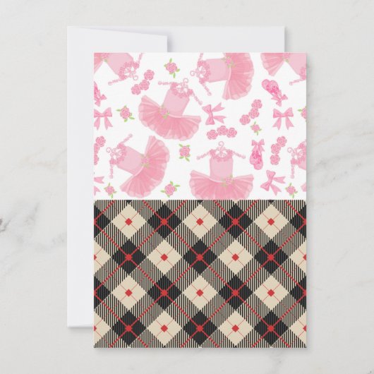 Geslacht onthullen Baby shower touchdowns of tutus Kaart (Achterkant)