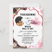 Geslacht onthullen Baby shower touchdowns of tutus Kaart (Voorkant)