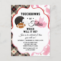 Geslacht onthullen Baby shower touchdowns of tutus