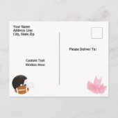 Geslacht onthullen Baby shower touchdowns of tutus Uitnodiging Briefkaart (Achterkant)