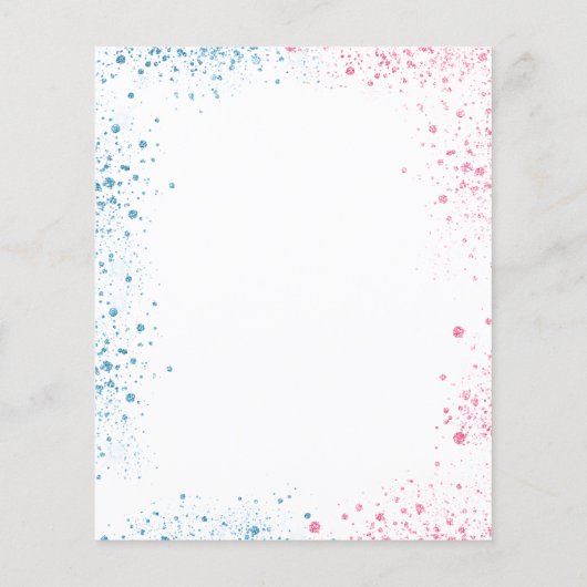 Geslacht onthullen baby shower vlinders budget flyer (Achterkant)