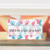 Geslacht onthullen Baby Smartie Snoep wrappers Lab Labels (Aangebracht)