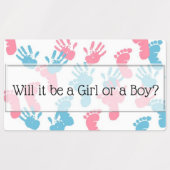 Geslacht onthullen Baby Smartie Snoep wrappers Lab Labels (Design 1)