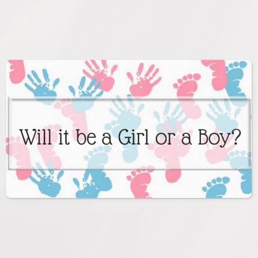 Geslacht onthullen Baby Smartie Snoep wrappers Lab Labels (Design 1)