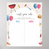 Geslacht onthullen BabyQ Stembord Poster teken (Voorkant)